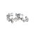 Fashion Irregular Round Beads Holes 925 Sterling Silver Adjustable Promise Ring