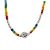 Rainbow Colordul Beads Smile 925 Sterling Silver Necklace