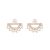 Women Shell Pearl CZ Lace Sector 925 Sterling Silver Stud Earrings