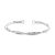Simple Double Layers Twisted 999 Sterling Silver Open Bangle