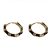 Fashion Black Epoxy Bamboo Joint 925 Sterling Silver Hoop Earrings