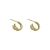 Office Double Layers Twisted C Shape 925 Sterling Silver Hoop Earrings