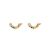 Cute Mini Colorful CZ Smile Arc Crescent Moon 925 Sterling Silver Stud Earrings