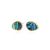 Glittering Abalone Shell Created Turquoise Waterdrop 925 Sterling Silver Stud Earrings