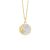 CZ Sunshines Round Shell Sun Modern 925 Sterling Silver Necklace