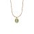Classic Oval Cyan Agate 925 Sterling Silver Necklace