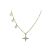 Fashion Shiny Quadrangle CZ Stars 925 Sterling Silver Necklace