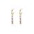 Elegant CZ Baguette Geometry 925 Sterling Silver Dangling Earrings