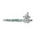 Halloween Gift Ghost Blue Epoxy River 25 Sterling Silver Hairpin