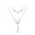 Fashion Circular Sequin Butterfly Dropping 925 Sterling Silver Necklace