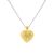 Honey Moon Trips Gold Heart 925 Sterling Silver Necklace