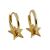 Casual Shining Star 925 Sterling Silver Round Hoop Earrings