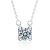 Minimalism Moissanite CZ U Shape 925 Sterling Silver Necklace