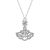 Girl Hollow Moissanite CZ Skirt 925 Sterling Silver Necklace