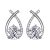 Women Moissanite CZ Fish Tail 925 Sterling Silver Stud Earrings