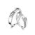 Wedding Love you forever Letters CZ Hearts 925 Sterling Silver Adjustable Promise Ring