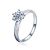 Minimalism Simple Six Claw Moissanite CZ 25 Sterling Silver Ring