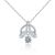 Modern Moissanite CZ Eiffel Tower 925 Sterling Silver Necklace
