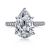 Party Fashion CZ Waterdrop 925 Sterling Silver Ring