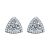 Geometry Simple Moissanite CZ Triangle 925 Sterling Silver Stud Earrings