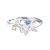 Fashion New Colorful CZ Butterfly Leaves 925 Sterling Silver Adjustable Ring