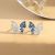Beautiful Blue CZ Flying Butterfly 925 Sterling Silver Stud Earrings Necklace Bracelet