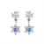 Holiday Winter Blue CZ Snowflake Christmas 925 Sterling Silver Dangling Earrings Necklace Bracelet