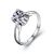 Classic Cowhead Four Claw Moissanite CZ Butterfly 925 Sterling Silver Adjustable Ring