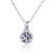 Women Moissanite CZ Hexagram Snowflake 925 Sterling Silver Necklace