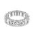 Fashion Women Round CZ Rope Chain 925 Sterling Silver Ring