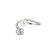 Graduation Irregular Tinfoil Round Shell Pearl Heart 925 Sterling Silver Adjustable Ring