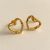 Girl Hollow Irregular Heart 925 Sterling Silver Stud Earrings