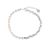 New Irregular Oval Shell Pearls Geometry Cubic 925 Sterling Silver Bracelet