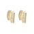 Simple Geometry C Shape CZ Lines 925 Sterling Silver Stud Earrings