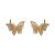 New CZ Flying Butterflies Girl 925 Sterling Silver Stud Earrings