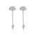 Party CZ Cloud Lighting 999 Sterling Silver Dangling Earrings