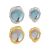 New Irregular Border Round Created  Moonstone 925 Sterling Silver Stud Earrings