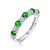 Elegant Natural Green Jade Round Beads CZ 925 Sterling Silver Adjustable Ring