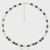 Women Elegant Round Pearl Green Tube Stones 925 Sterling Silver Necklace