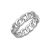 Fashion CZ Hollow Chain 925 Sterling Silver Adjustable Ring