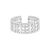 Modern Beads Border Geometry Hollow 925 Sterling Silver Adjustable Ring