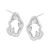 Office Hollow CZ Cloud 925 Sterling Silver Stud Earrings