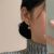 Women Round Shell Pearls Six Claw CZ 925 Sterling Silver Dangling Earrings
