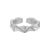 Graduation Beads Pattern Wave 925 Sterling Silver Adjustable Ring