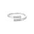 Simple Micro Setting CZ Cross 925 Sterling Silver Adjustable Ring