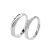 Wedding CZ Mobius Band 925 Sterling Silver Adjustable Couple Ring