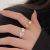 Women Office Round Shell Pearls Embrace 925 Sterling Silver Adjustable Ring
