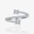 Simple CZ Triple Layers 925 Sterling Silver Adjustable Ring