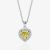 Honey Moon Heart CZ Love 925 Sterling Silver Necklace
