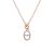 Geometry CZ Hollow Oval Pig Nose OT 925 Sterling Silver Necklace